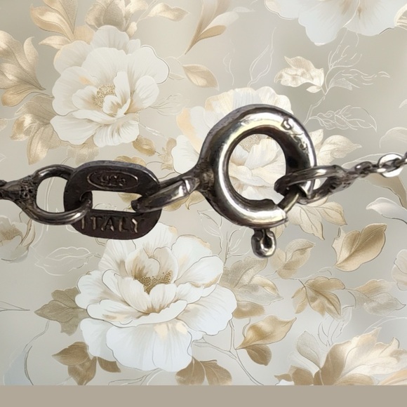 Stunning Sterling Silver Cubic Zirconia Necklace - 18" - Picture 4 of 5